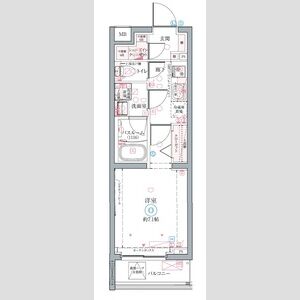 1K 間取り図