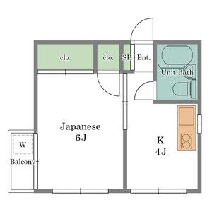 1K 間取り図