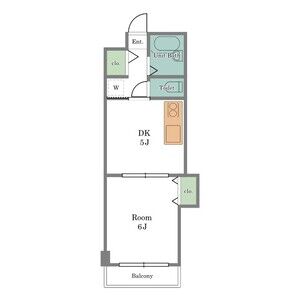 1DK 間取り図