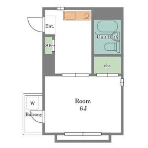 1K 間取り図