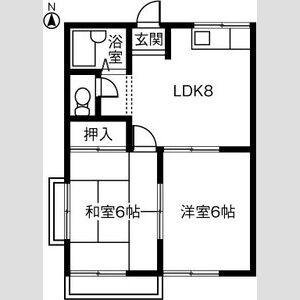 2LDK 間取り図
