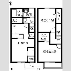 2LDK 間取り図