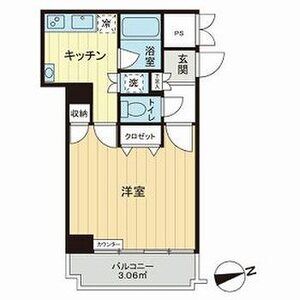 1K 間取り図