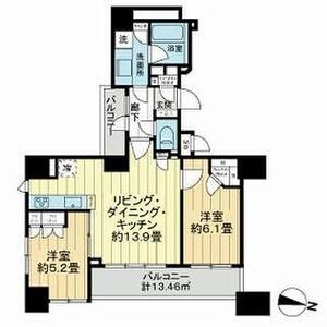 2LDK 間取り図