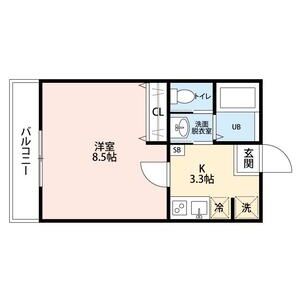 1K 間取り図