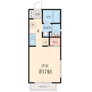 1K 間取り図