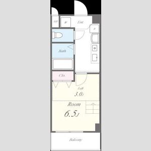 1K 間取り図