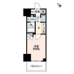 1K 間取り図