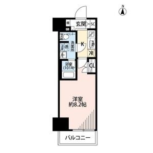1K 間取り図