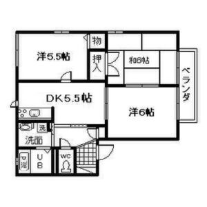 3DK 間取り図