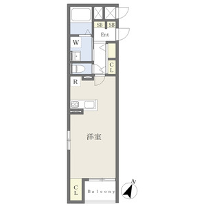 1K 間取り図
