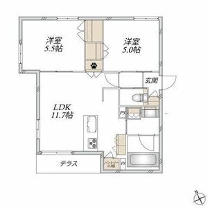 2LDK 間取り図