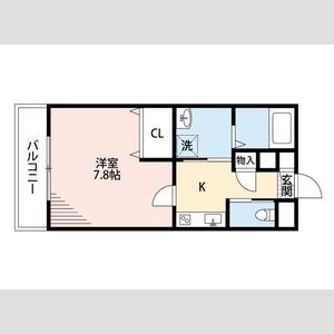1K 間取り図