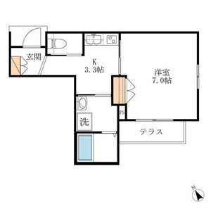 1K 間取り図