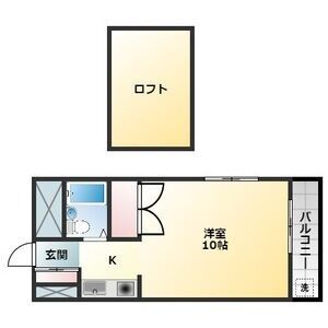 1K 間取り図
