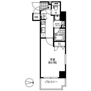 1K 間取り図