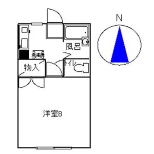 1K 間取り図