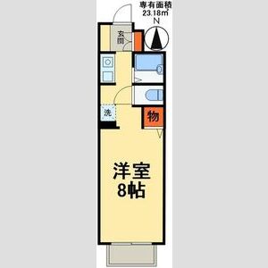 1K 間取り図