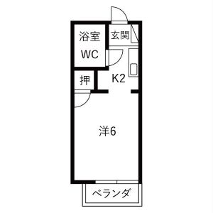 1K 間取り図