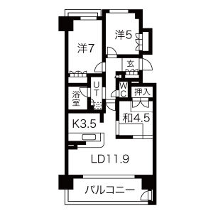3LDK 間取り図