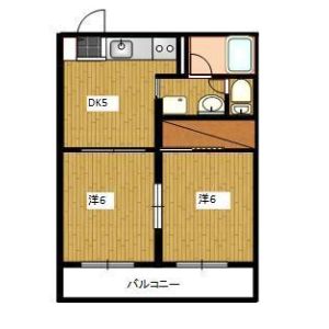 2DK 間取り図