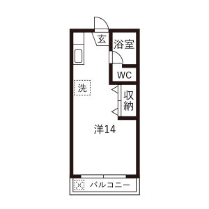 ワンルーム 間取り図
