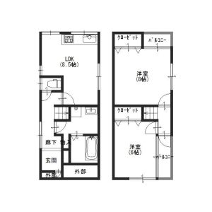 2LDK 間取り図