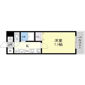 1K 間取り図