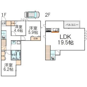 3LDK 間取り図