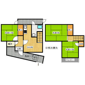 3DK 間取り図