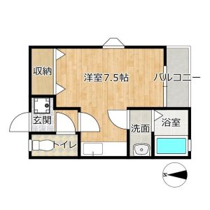 1K 間取り図