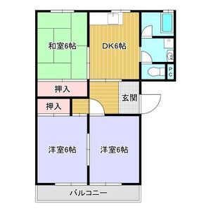 3DK 間取り図