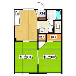 2DK 間取り図