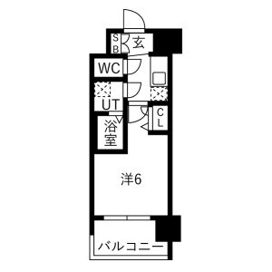 1K 間取り図