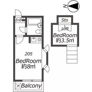ワンルーム 間取り図