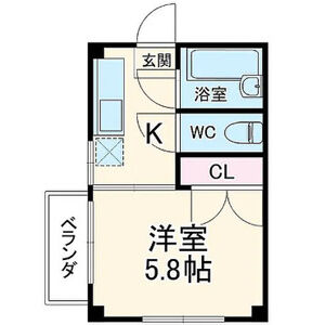1K 間取り図