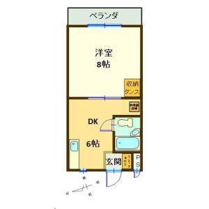 1K 間取り図