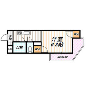 1K 間取り図