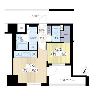 1LDK 間取り図