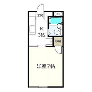 1K 間取り図