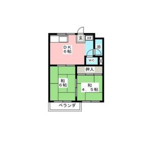 2DK 間取り図