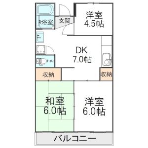 3DK 間取り図
