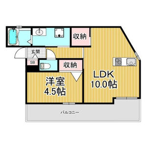 1LDK 間取り図