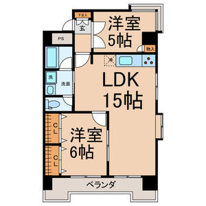 2LDK 間取り図