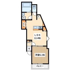 1LDK 間取り図