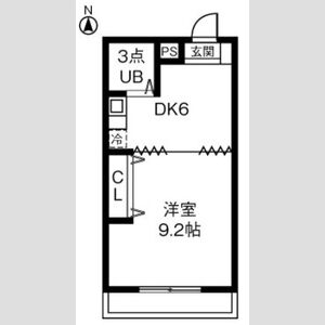 1K 間取り図
