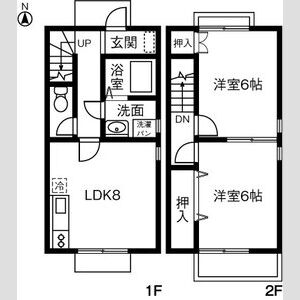 2LDK 間取り図
