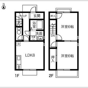 2LDK 間取り図
