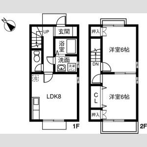 2LDK 間取り図