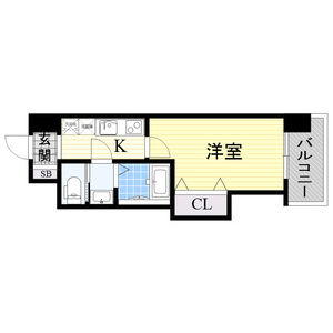 1K 間取り図